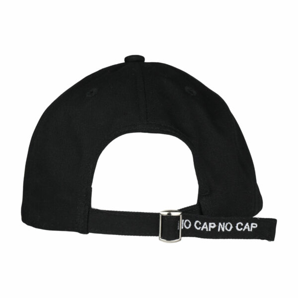 "No Cap" back view white background